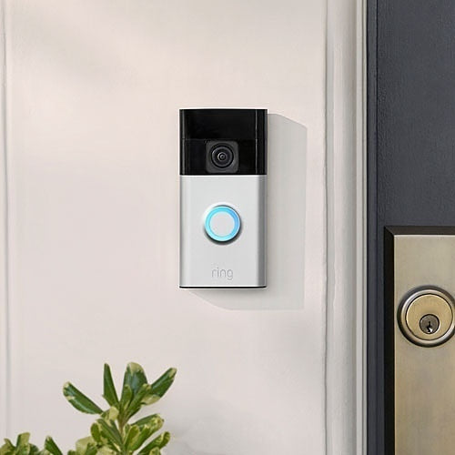 Ring Battery Doorbell with Head-to-Toe HD Video, Live View, Two-Way Talk and Motion Detection, Satin Nickel (B0BZWRJD79)