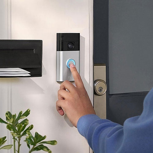 Ring Battery Doorbell with Head-to-Toe HD Video, Live View, Two-Way Talk and Motion Detection, Satin Nickel (B0BZWRJD79)