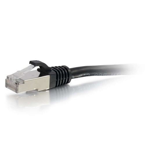 C2G CG-00975 CAT6A Snagless Shielded (STP) Ethernet Network Patch Cable, 0.5\' (0.15m), Black
