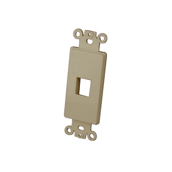 Decor Style Multi-Media Wall Plate Inserts- 1 Port & Ivory