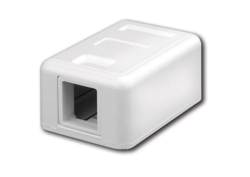Surface Mount Housings for Datacom Jacks in White (Single)
