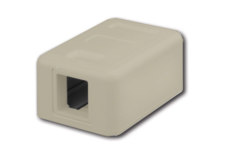 Surface Mount Housings for Datacom Jacks in Ivory (Dual)