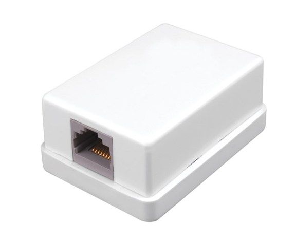 Surface Mount Housings for 1x Cat-5E (350MHz) Jacks- White