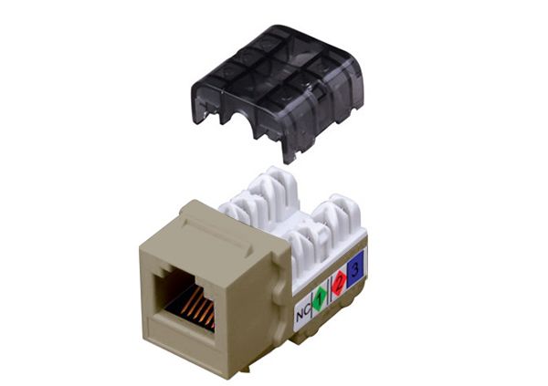 Category 6 90 Degree Keystone Inserts- 8C & Light Almond