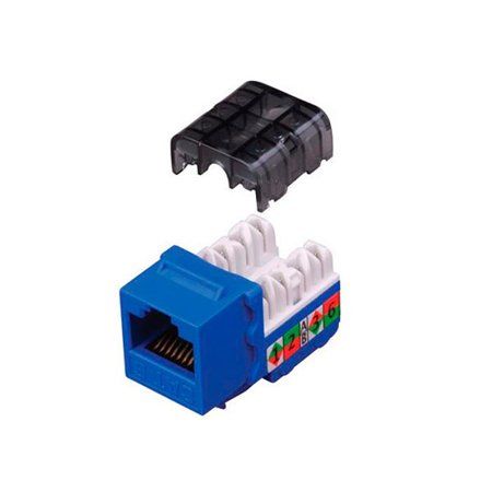 Category 6 90 Degree Keystone Inserts- 8 Conductor & Blue