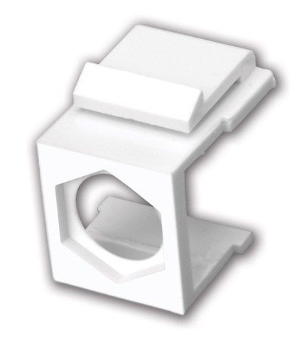 Blank Keystone Inserts-  White - Blank Hex (5pk)