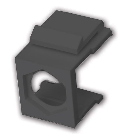 Blank Keystone Inserts- Black - Blank Hex (5 Pack)
