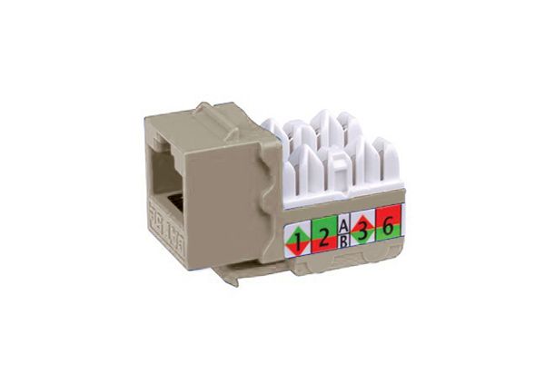 Category 5E 90 Degree Keystone Inserts- 8 Conductor & Ivory