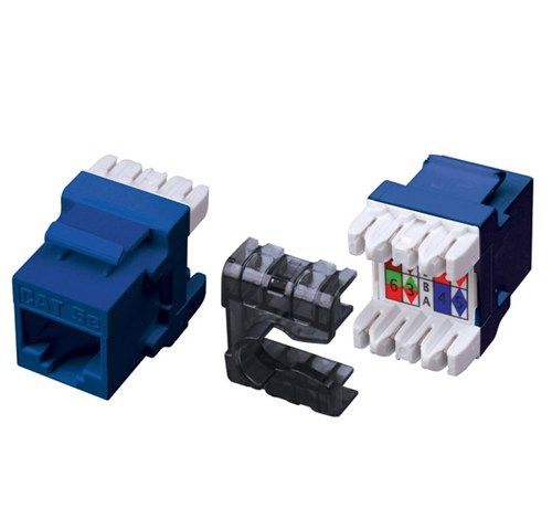 Category 5E 180 Degree Keystone Inserts- 8 Conductor & Blue