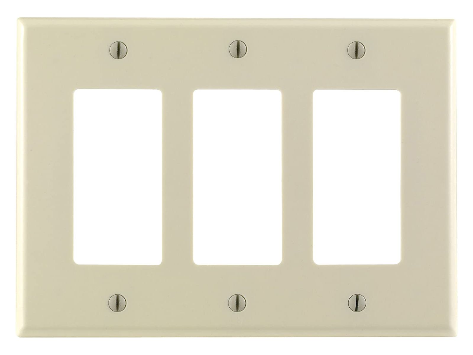 Decor Style Face Plates- Triple & Ivory