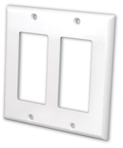 Decor Style Face Plates- Dual & White