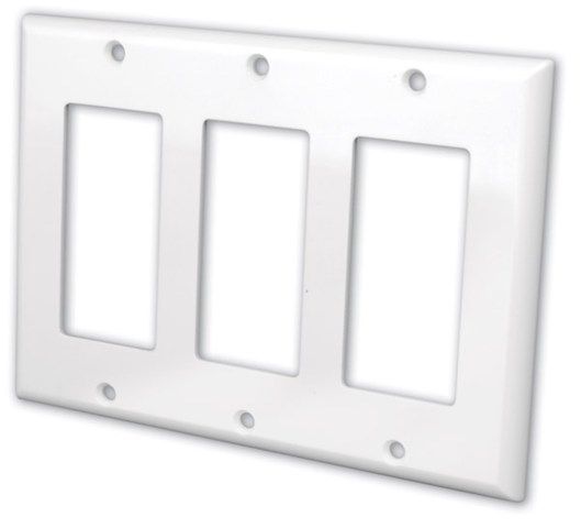 Decor Style Face Plates- Triple & White
