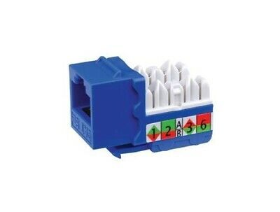 Category 5E 90 Degree Keystone Inserts- 8 Conductor & Blue