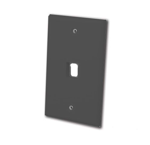 Multimedia Keystone Wall Plates- 1 Ports & Black