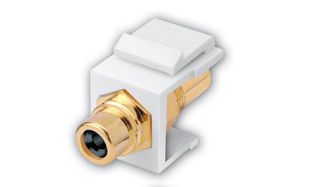 RCA Keystone Inserts- Insert: White & Insulator : Black