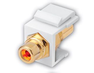 RCA Keystone Inserts- Insert: White & Insulator: Orange