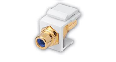 RCA Keystone Inserts- Insert: White & Insulator: Blue