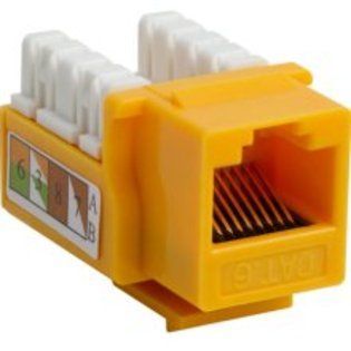 Category 6 90 Degree Keystone Inserts- 8 Conductor & Orange