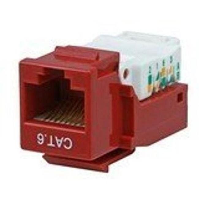 Category 6 90 Degree Keystone Inserts- 8 Conductor & Red