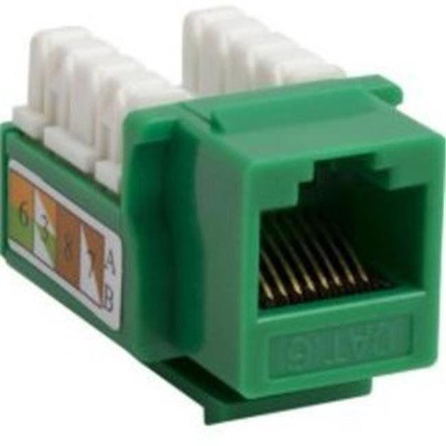 Category 6 90 Degree Keystone Inserts- 8 Conductor & Green