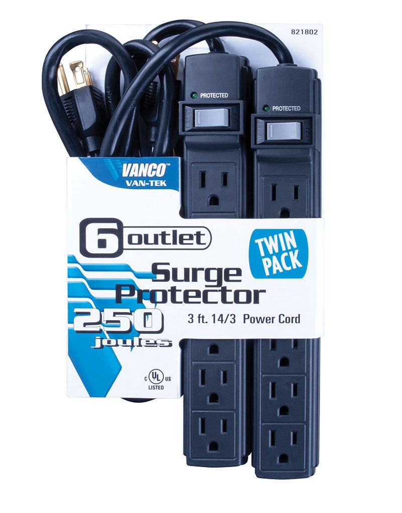 6-Outlet Surge Protector Strip