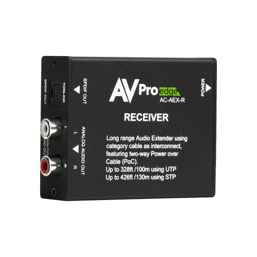 AVPro Edge AC-AEX-R Uncompressed Audio Receiver, 100m