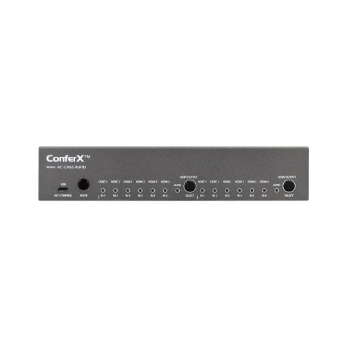 AVPro Edge AC-CX62-AUHD ConferX 6x2 HDMI Matrix Switcher with HDBaseT and Scaling