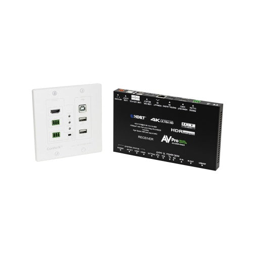 AVPro Edge AC-CXWP-KVM-KIT HDMI / Bi-Directional USB Wall Plate Kit, 18Gbps