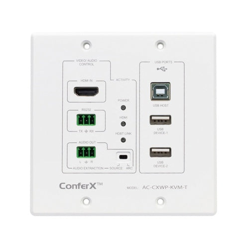 AVPro Edge AC-CXWP-KVM-KIT HDMI / Bi-Directional USB Wall Plate Kit, 18Gbps