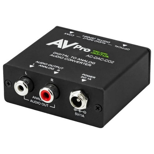 AVPro Edge AC-DAC-CO2 Digital to Analog Audio Converter, 24-Bit Conversion