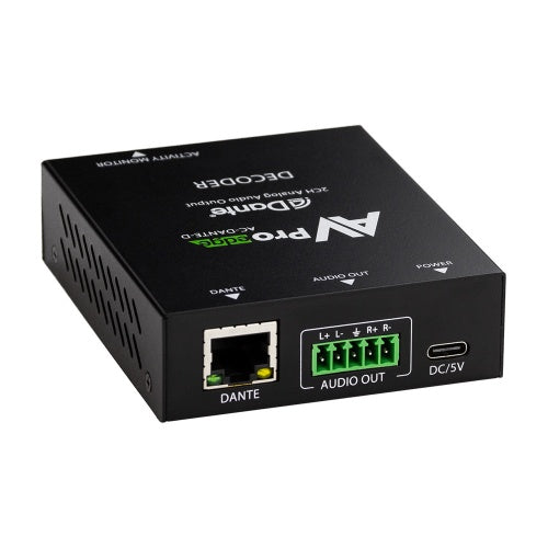 AVPro Edge AC-DANTE-D 2-Channel Dante Decoder