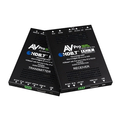 AVPro Edge AC-EX40-444-KIT-TAA HDBaseT Extender Kit, 18Gbps, 115' Transmit Distance