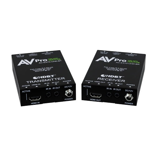 AVPro Edge AC-EX70-UHD-BKT 10Gbps Basic HDBaseT Extender Kit, 70m