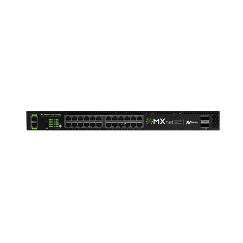 AVPro Edge AC-MXNET-10G-SW24C MXNet 10G Series 24-Port Network Switch with POE, 10Gbps, RJ-45, Black