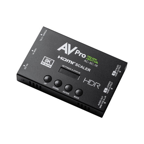 AVPro Edge AC-SC-1X 8K HDMI Downscaler, EDID Manager with EDID Blend, Audio De-Embedder with 3.5mm Mini TOS or HDMI