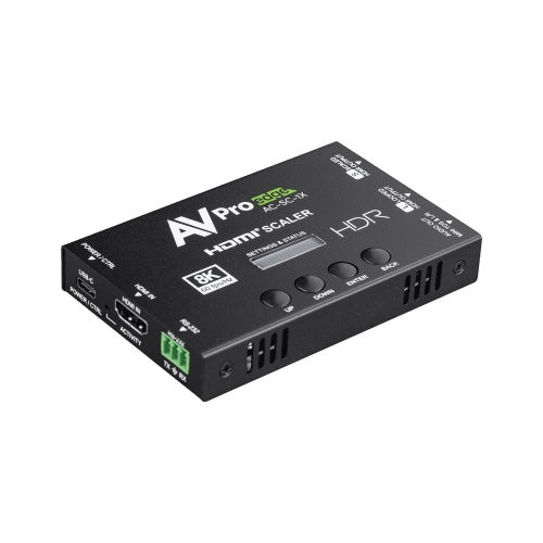 AVPro Edge AC-SC-1X 8K HDMI Downscaler, EDID Manager with EDID Blend, Audio De-Embedder with 3.5mm Mini TOS or HDMI