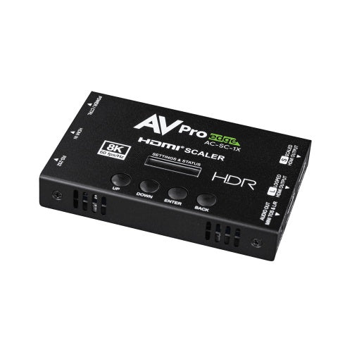 AVPro Edge AC-SC-1X 8K HDMI Downscaler, EDID Manager with EDID Blend, Audio De-Embedder with 3.5mm Mini TOS or HDMI