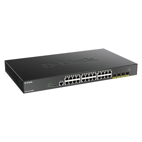 D-Link DGS-1250-28XMP 24 -Port Manageable Ethernet Switch, 3 Layer Supported, Modular, 39W