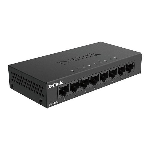 D-Link DGS-108GL 8-Port Gigabit Desktop Switch, Metal