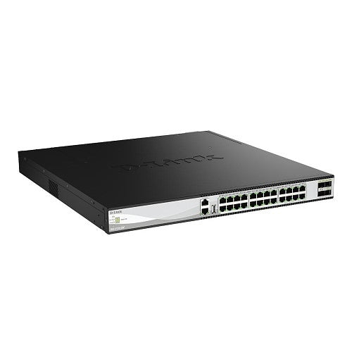 D-Link DXS-3130-28P 24-Port 10G Layer 3 Stackable Aggregation Managed PoE Switch