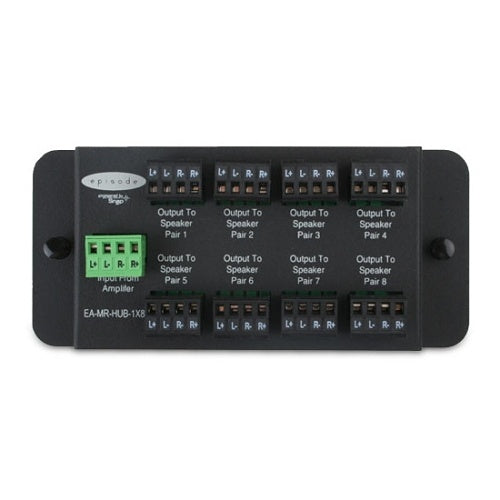 Episode EA-MR-HUB-1X8 Volume Control Distribution Hub with 1 in 8 Out Detachable Connectors