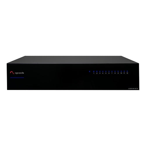 Episode EA-MOIP-AMP-12D-100 6-Zone Amplifier DSP-Configurable with Built-In MoIP Streaming Capability, 12-Channel, 100W