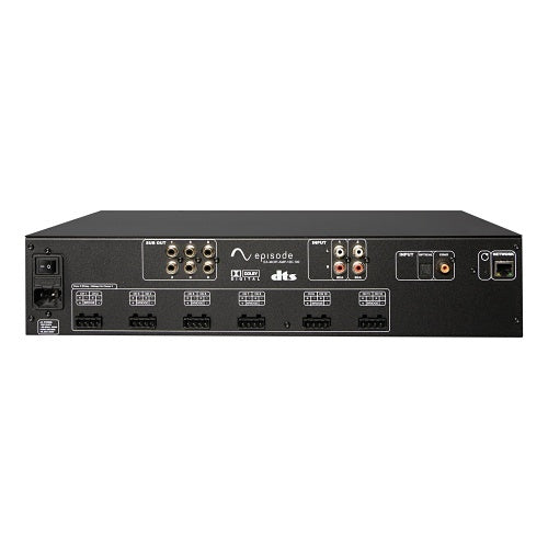 Episode EA-MOIP-AMP-12D-100 6-Zone Amplifier DSP-Configurable with Built-In MoIP Streaming Capability, 12-Channel, 100W