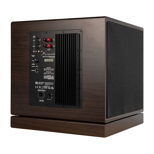 Episode ES-SUB-MEGA-D12-WLN Mega D-Series Dual Sealed Subwoofer with 1000W Amplifier, 12\\" Walnut