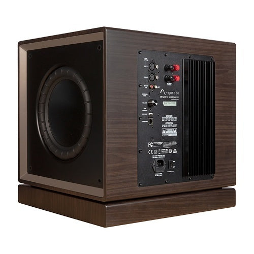 Episode ES-SUB-MEGA-D10-WLN MEGA D-Series 10\\" Dual Sealed Subwoofer with Amplifier, Walnut