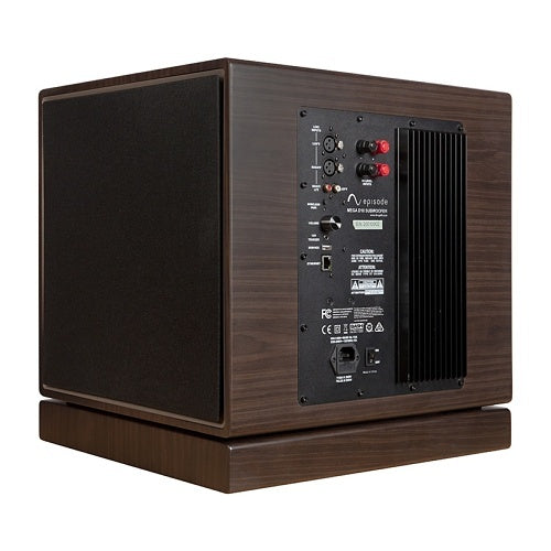 Episode ES-SUB-MEGA-D10-WLN MEGA D-Series 10\\" Dual Sealed Subwoofer with Amplifier, Walnut