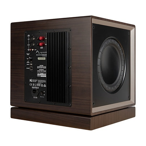 Episode ES-SUB-MEGA-D10-WLN MEGA D-Series 10\\" Dual Sealed Subwoofer with Amplifier, Walnut