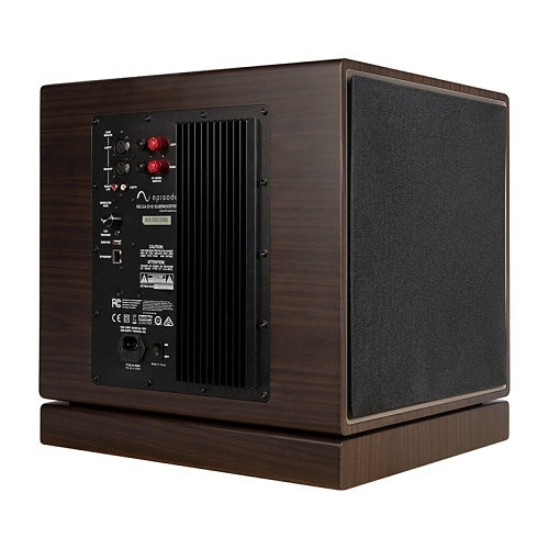 Episode ES-SUB-MEGA-D10-WLN MEGA D-Series 10\\" Dual Sealed Subwoofer with Amplifier, Walnut