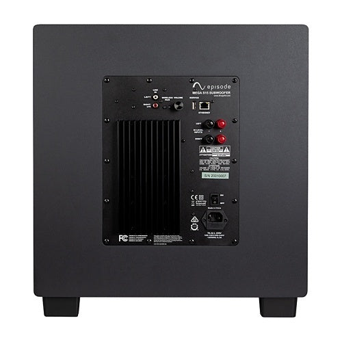 Episode ES-SUB-MEGA-S15-BLK MEGA S-Series 15\\" Sealed Subwoofer with Amplifier, Black