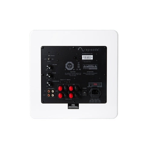 Episode ES-SUB-EVO10-450-WHT Evolution Series 10\\" Sealed Subwoofer, 480W Amplifier, Gloss White